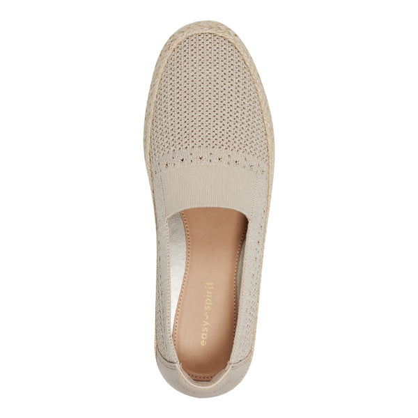 Easy Spirit Hassie Slip On Casual Espadrilles Natural Metallic