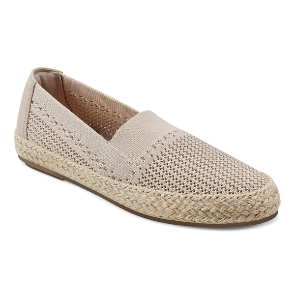 easy spirit Hassie Slip On Casual Espadrilles Natural Metallic