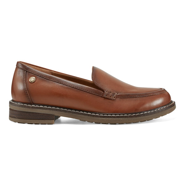 Easy Spirit Jaylin Casual Loafers Medium Brown Leather