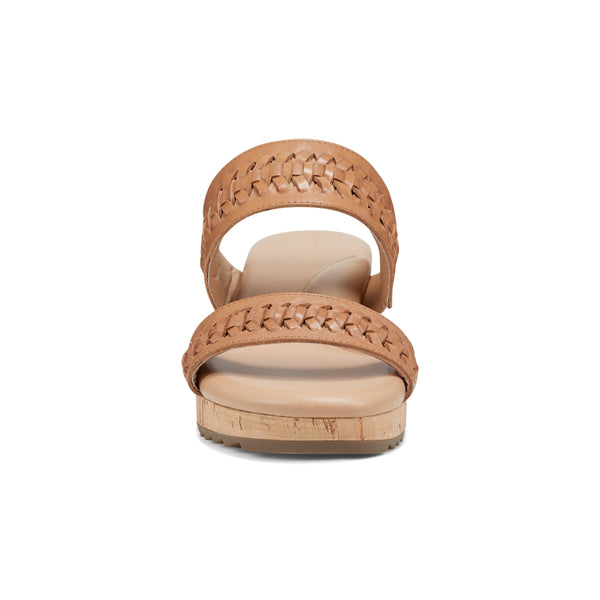 Easy Spirit Lillia Platform Wedge Sandals Brown Leather