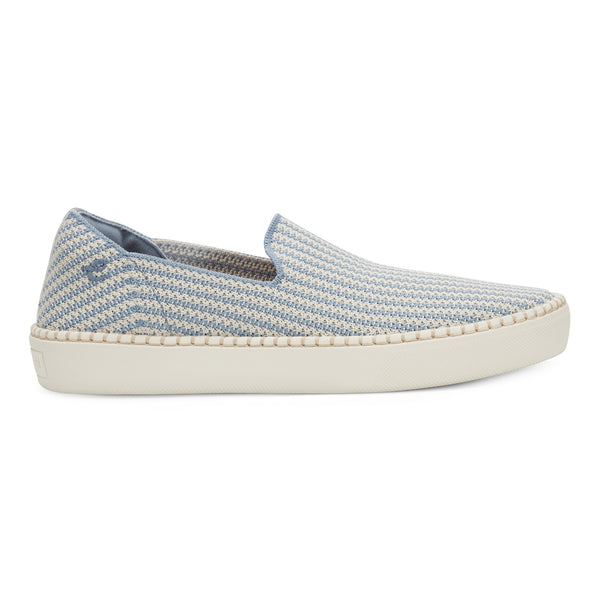 Easy Spirit Presley Casual Slip On Flats Blue/Cream Stripe