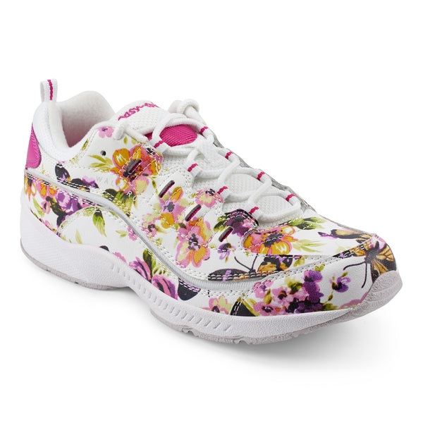 easy spirit Romy Leather Walking Shoes Floral Butterfly Print