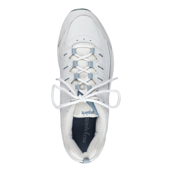Easy Spirit Romy Leather Walking Shoes White/Grey Leather