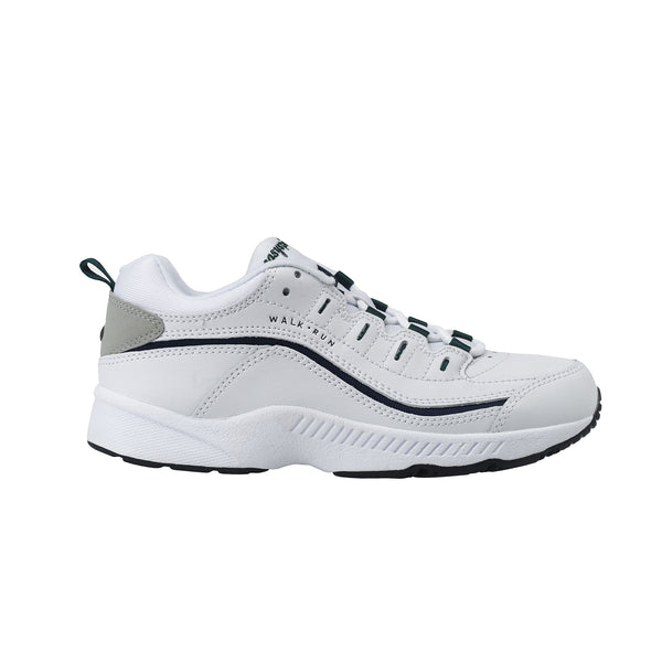 Easy Spirit Romy Leather Walking Shoes White/Navy Leather