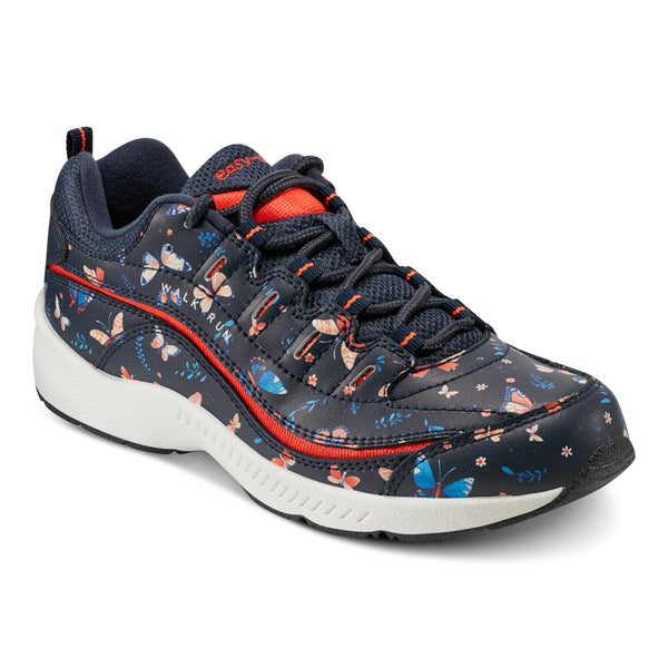 easy spirit Romy Walking Shoes Navy Butterfly Print
