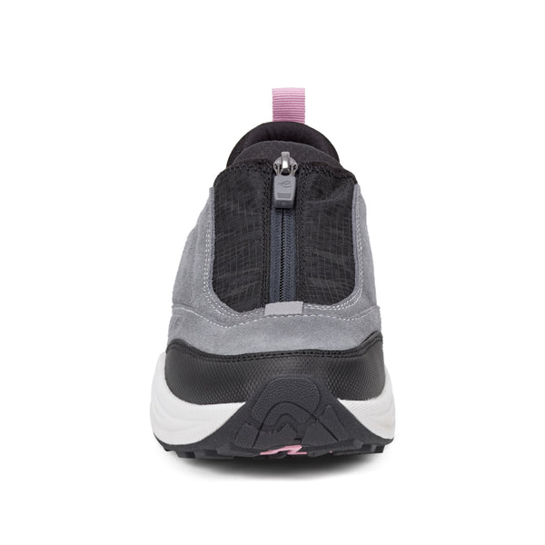 Easy Spirit Tayten Front Zip Walking Shoes Grey Suede