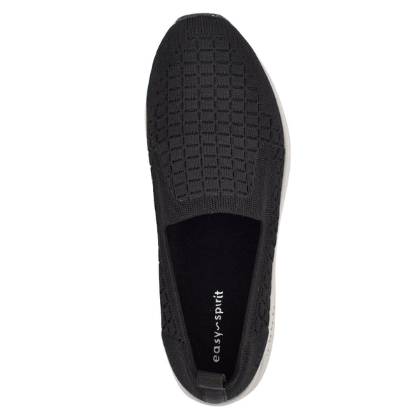 Easy Spirit Tech Eco Slip On Sneakers Black Recycled Knit