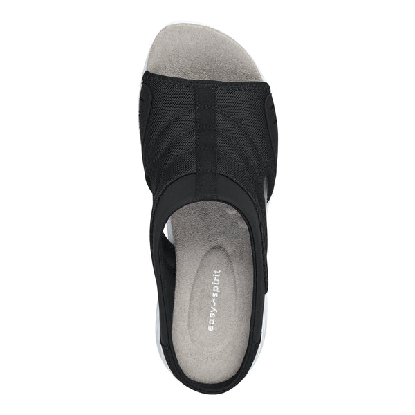 Easy Spirit Traciee Slip On Sandals Black Multi Fabric