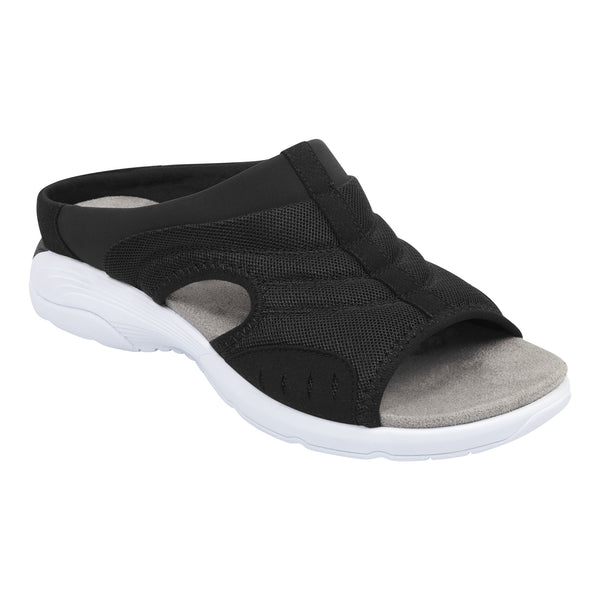easy spirit Traciee Slip On Sandals Black Multi Fabric