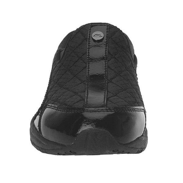 Easy Spirit Traveltime Classic Clogs Black/Silver Patent