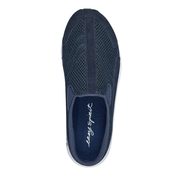 Easy Spirit Traveltime Classic Clogs Navy Suede Mesh