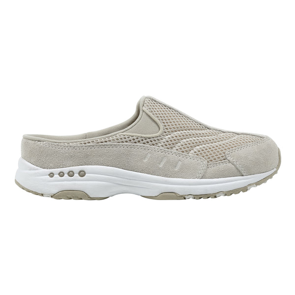 Easy Spirit Traveltime Classic Clogs Woodash White Suede