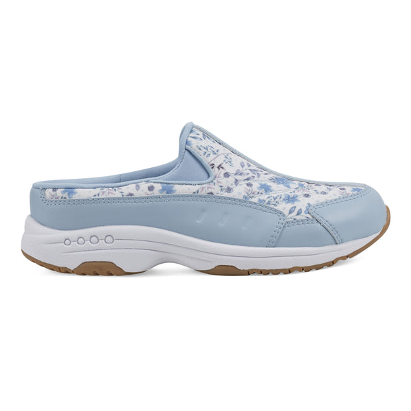 Easy Spirit Traveltime Clogs Light Blue Prairie Floral