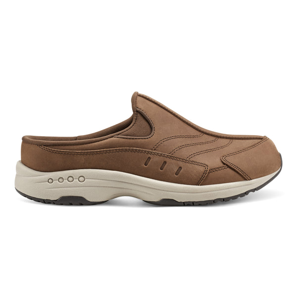 Easy Spirit Traveltime Clogs Medium Natural Leather