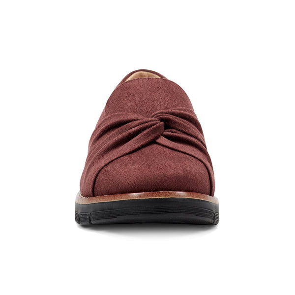 Easy Spirit Vitalia Knotted Slip On Loafers Dark Red