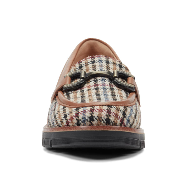 Easy Spirit Vivy Tailored Loafers Brown Multi Houndstooth