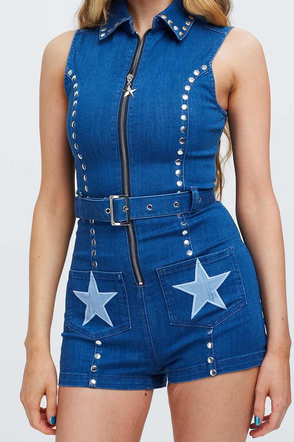 Easy Tiger Showtime Playsuit - Blue