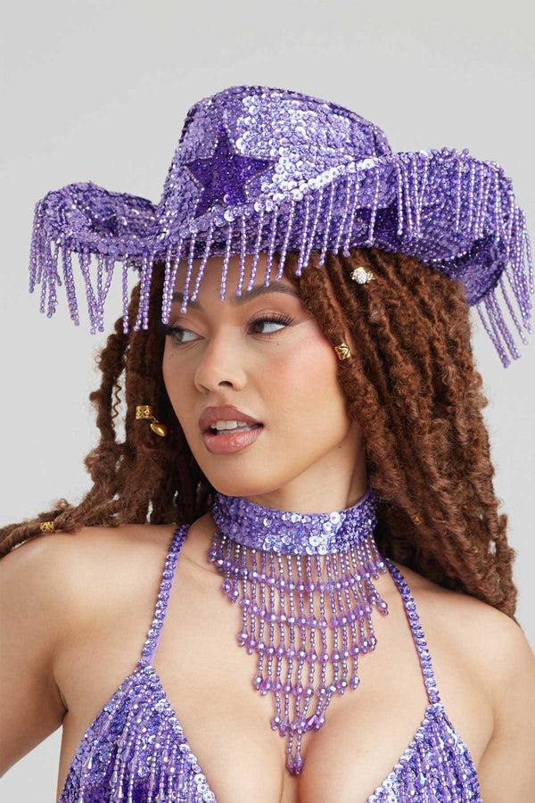 Easy Tiger Stargazer Cowboy Hat - Lilac