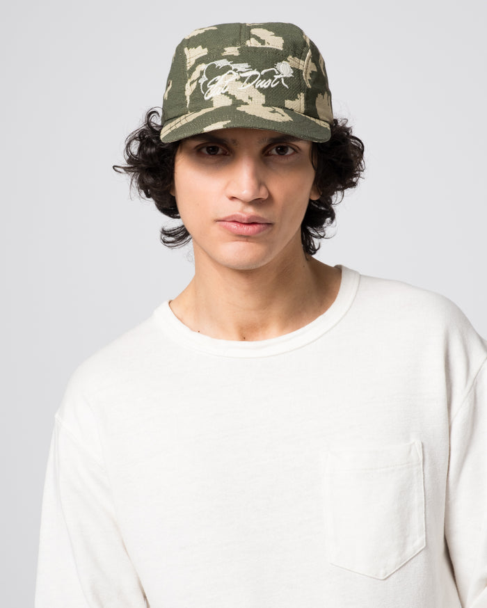 Eat Dust 5 Panel Cap Cloud Camo Mesh Light Green/Off White