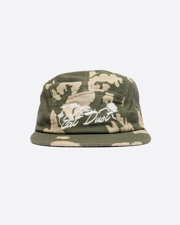 eat dust 5 Panel Cap Cloud Camo Mesh Light Green/Off White