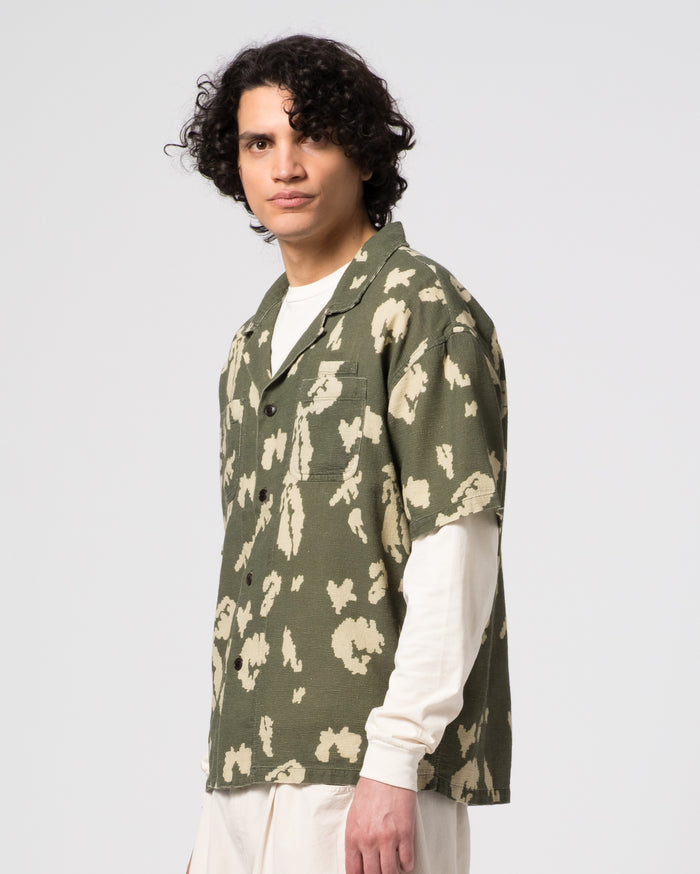 Eat Dust Aloha Shirt Cloud Camo Mesh Mint/Off White