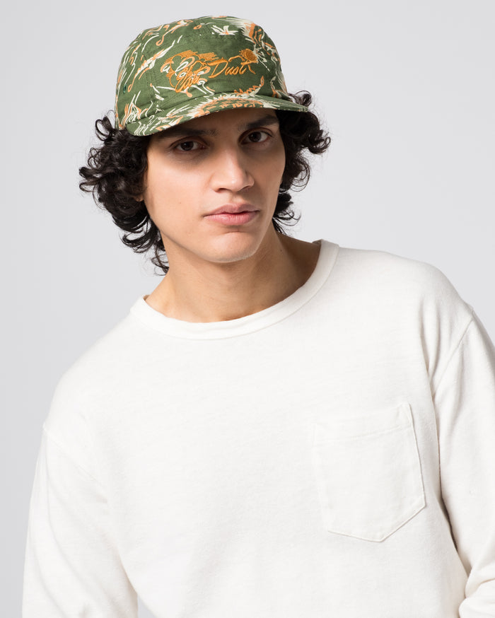 Eat Dust 5 Panel Cap Casa Print Green
