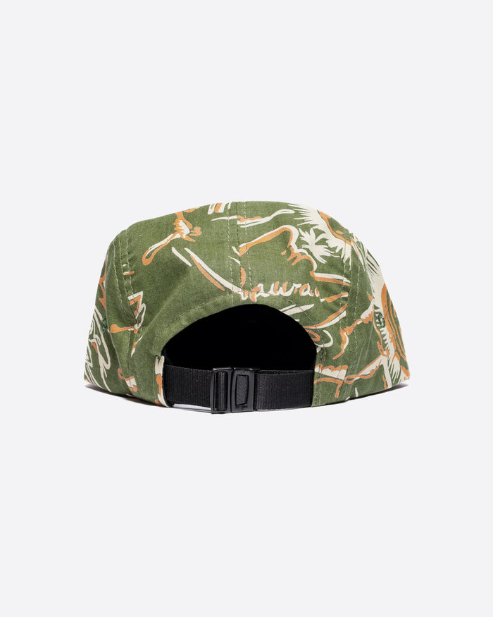 Eat Dust 5 Panel Cap Casa Print Green