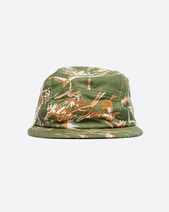 eat dust 5 Panel Cap Casa Print Green