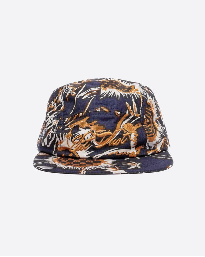 eat dust 5 Panel Cap Casa Print Navy
