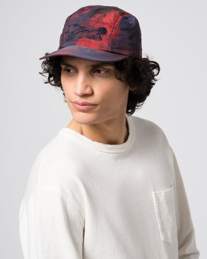 Eat Dust 5 Panel Cap Tie Dye Nylon Coral
