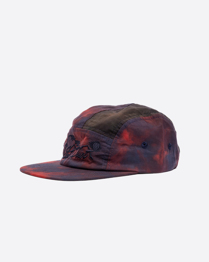 Eat Dust 5 Panel Cap Tie Dye Nylon Coral