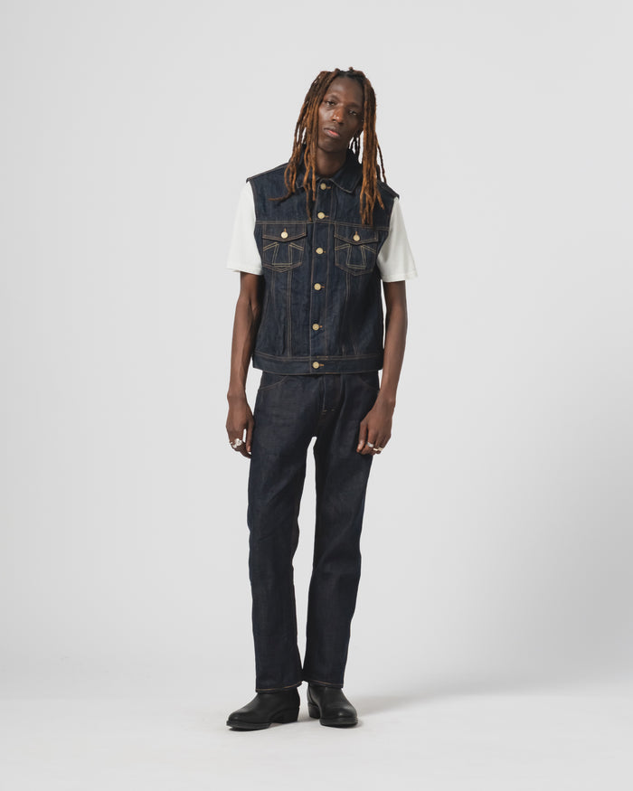 Eat Dust 736 Sleeveless Jacket 13Oz Denim