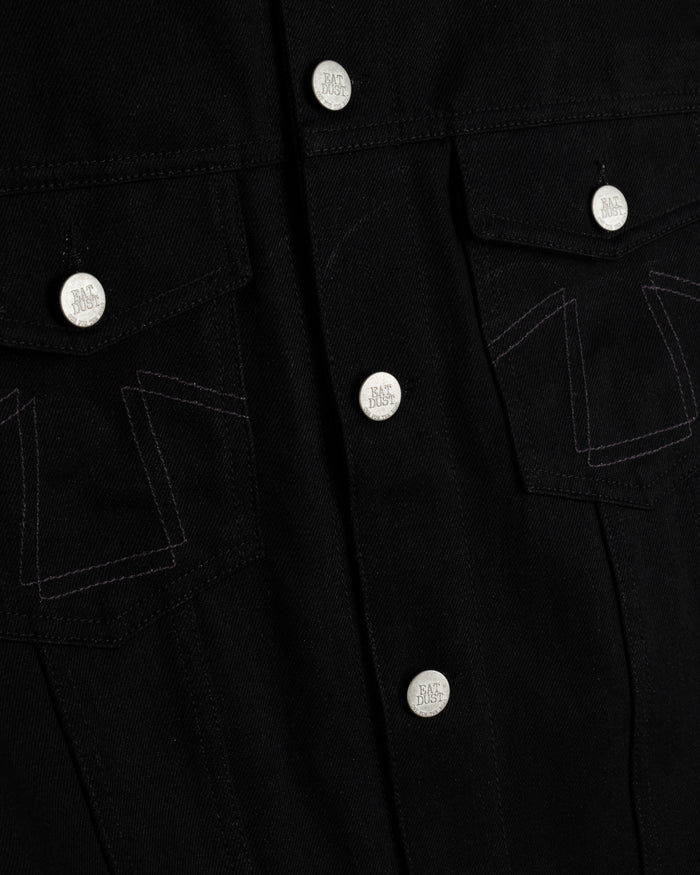 Eat Dust 736 Sleeveless Jacket Black Denim