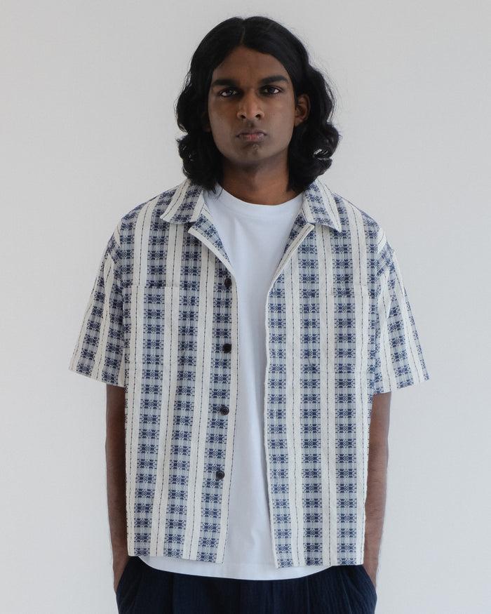 eat dust Aloha Shirt Beldi Jacquard Off White/Navy