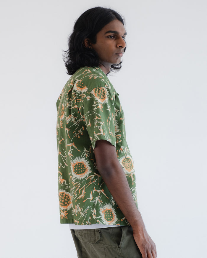 Eat Dust Aloha Shirt Casa Print Green