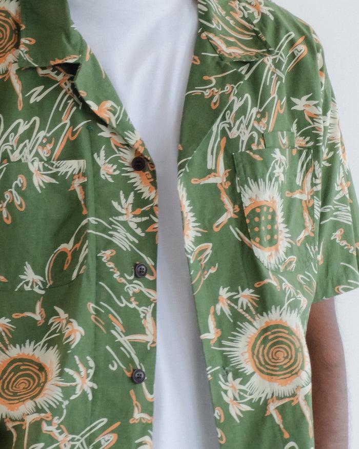 Eat Dust Aloha Shirt Casa Print Green