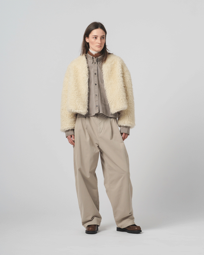 Eat Dust Ambassador Pants Gabardine Satin Oyster