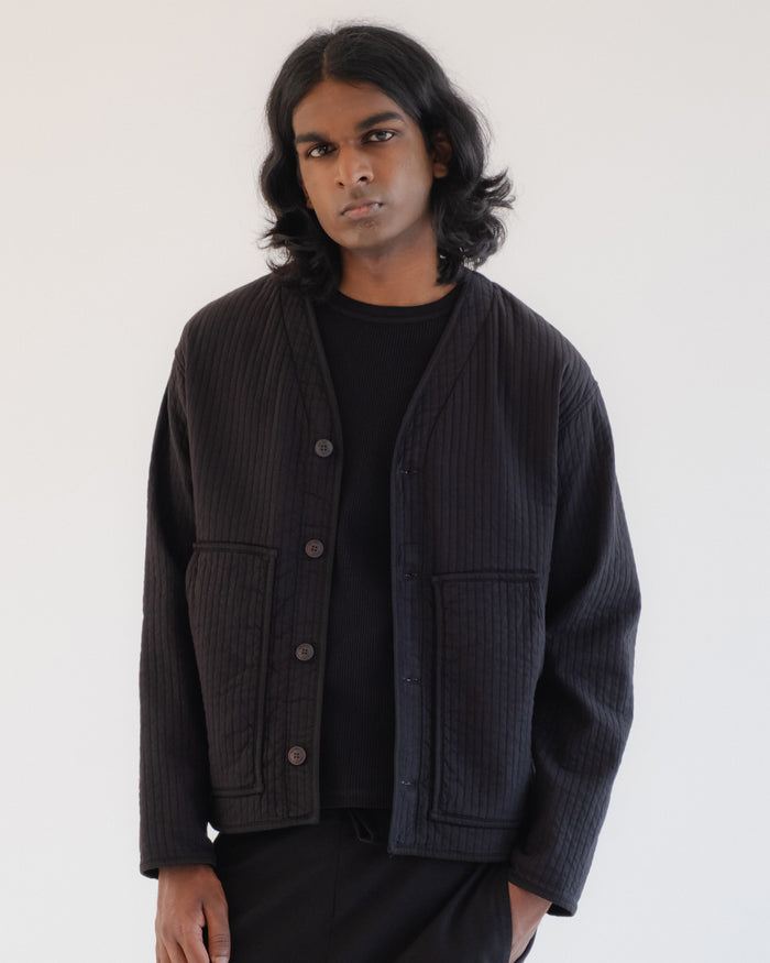 eat dust Baseball Cardigan Armor Cotton Black