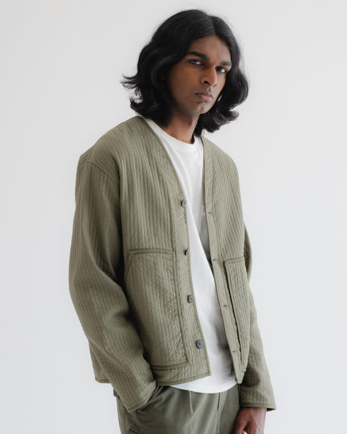 Eat Dust Baseball Cardigan Armor Cotton Litchen