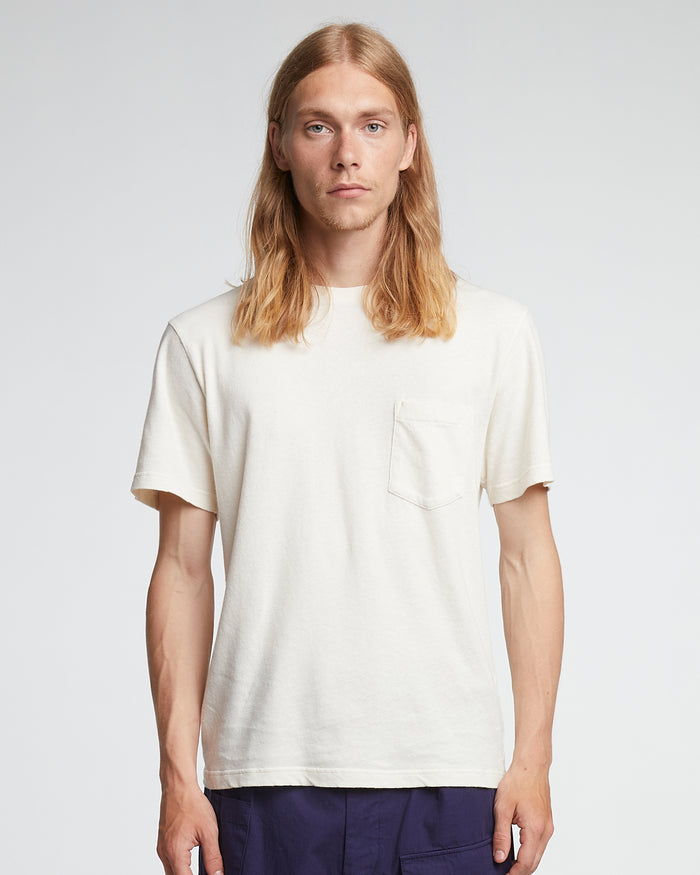 eat dust Basic Pocket T Coton Hemp Milk