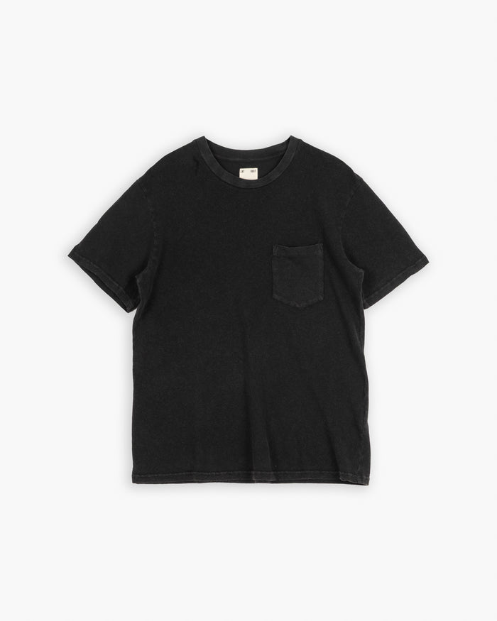 eat dust Basic Pocket T Cotton Hemp Vintage Black