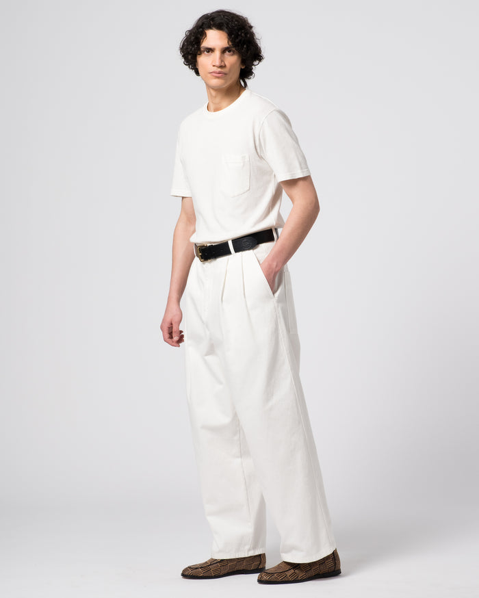 Eat Dust Basic Pocket T Cotton Hemp White