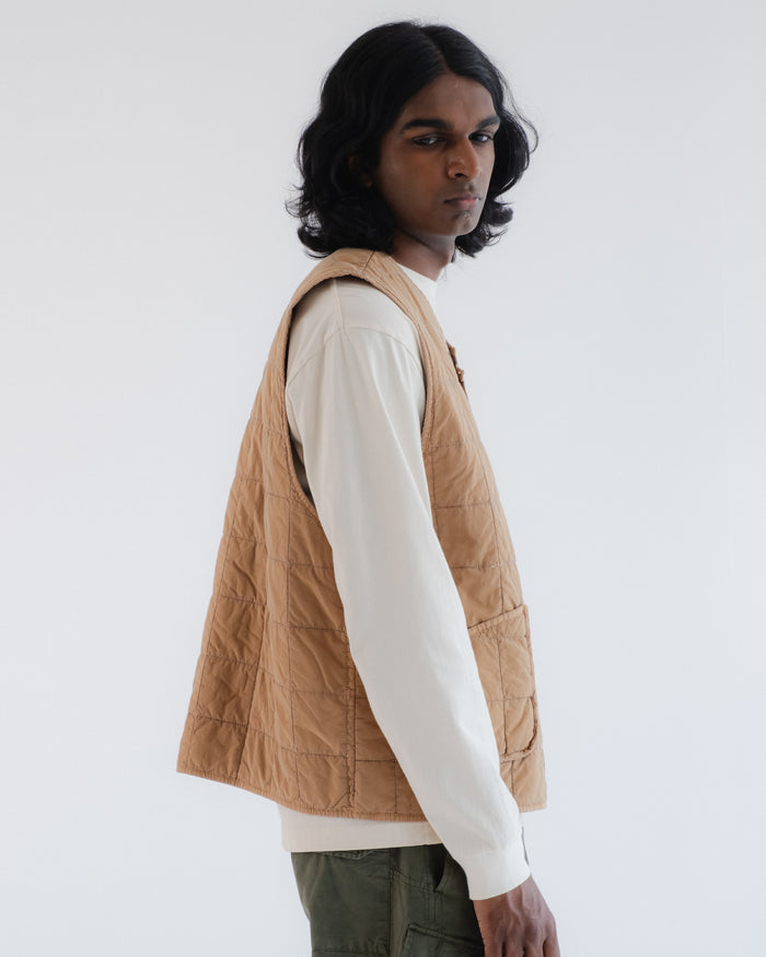 Eat Dust Battery Vest Cotton Quilt Almond