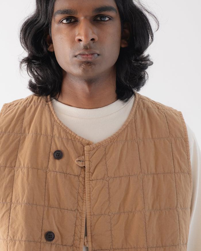 Eat Dust Battery Vest Cotton Quilt Almond