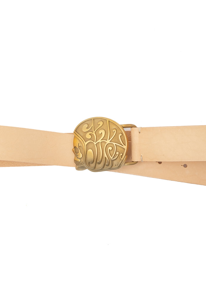 Eat Dust Belt Skull Logo Natural