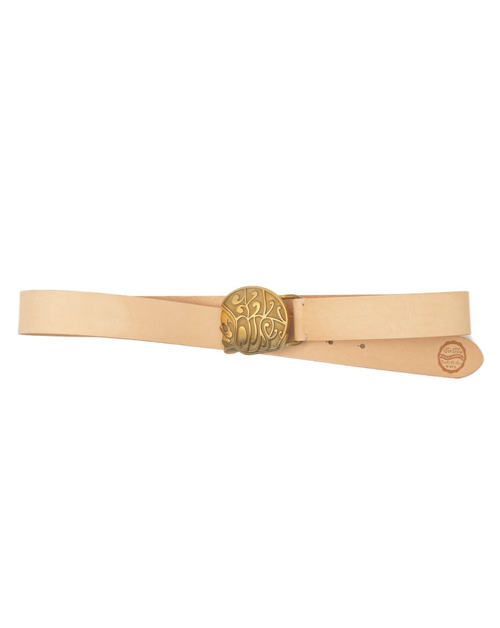 eat dust Belt Skull Logo Natural