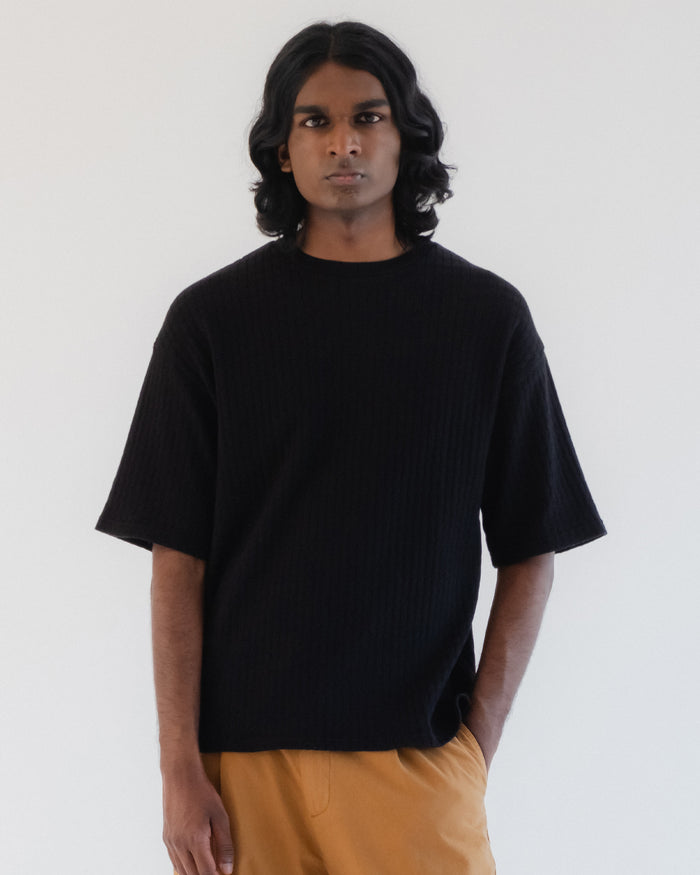 eat dust Big T Cotton Mesh Black