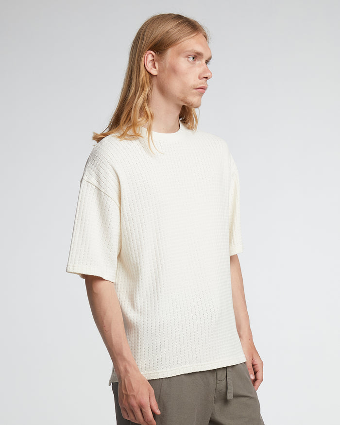 Eat Dust Big T Cotton Mesh Off White