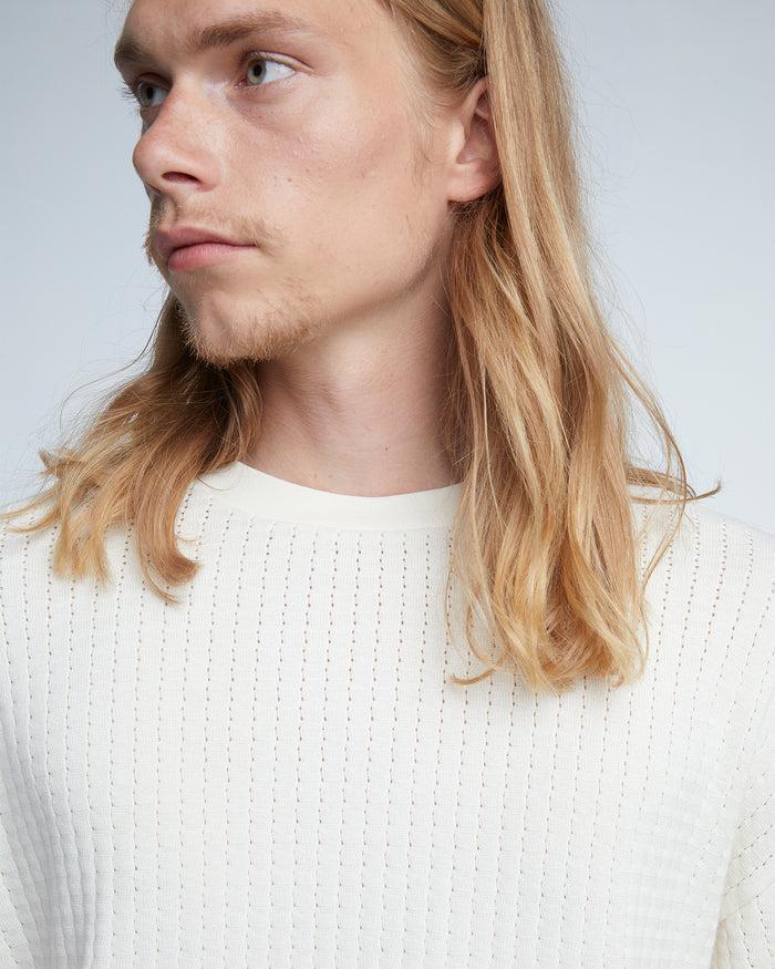 Eat Dust Big T Cotton Mesh Off White
