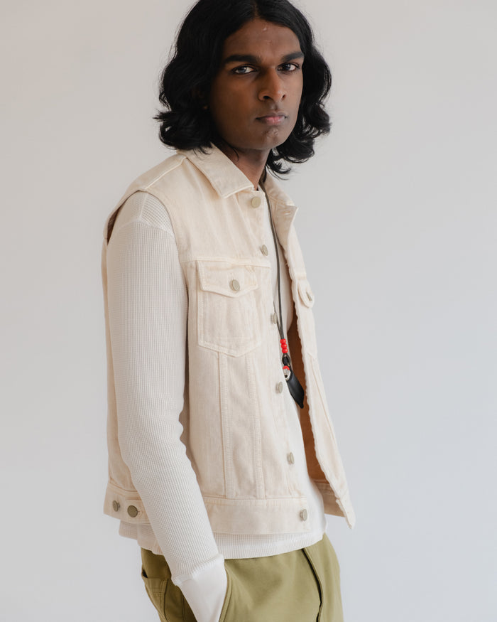 Eat Dust Biker Vest Obi Cotton Cement